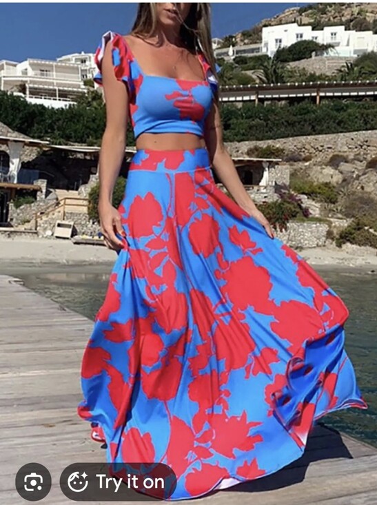 Dresses & Skirts - Crop Skirt Set